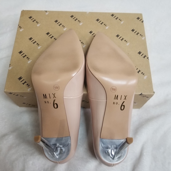 Mix NO.6 Danyah-C Womens Nude Maple Sugar Pointed Toe Heel Pumps 9M - Picture 6 of 8